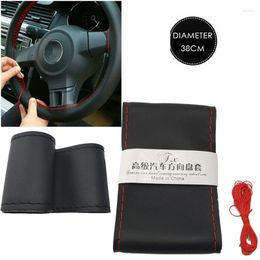 Steering Wheel Covers DIY Cover Breathable Design/Auto Steering-Wheel Braid Case With Needle And Thread Fit Car Suv Diameter 38cm 40cm