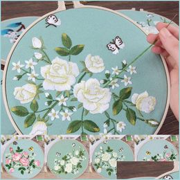 Other Arts And Crafts Other Arts And Crafts Diy Flower Pattern Printed Embroidery Kit Hoopcross Stitch Needlework Handmade Sewing Ar Dhpor