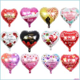 Party Decoration 18 Inch Happy Valentines Day Aluminium Film Balloons Wedding Anniversary Party Decor Drop Delivery Home Garden Festi Dh4Mu