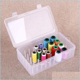 Other Arts And Crafts Other Arts And Crafts Sewing Storage Box Transparent Bobbin Bobbins Threads Sorting Case Organizer For Home Ha Dhzzn