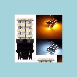 Car Bulbs 6Pcs Switchback Dual Colour White/Amber T25 3157 2835 60Smd Turn Signal Led Bbs Drop Delivery Mobiles Motorcycles Car Light Dhctp