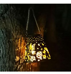 Garden Decorations Creative Solar Lights Outdoor Iron Ornaments Wall Courtyard Tree Hanging Pendant