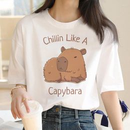 Men's T Shirts Capybara Shirt Men Harajuku Summer Streetwear T-shirts Man Y2k 2000s Clothing