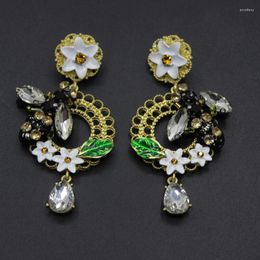 Stud Earrings Baroque Water Droplets Flower Bee Fashion Atmosphere Night Store 491
