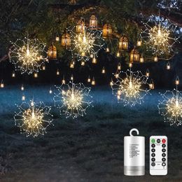 Strings 120/180LED Firework Light Outdoor Lights Garden Festoon Led Christmas Decorations For Home Holiday Lighting Year