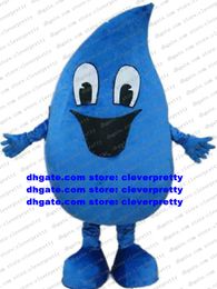 Blue Mascot Costume Water Drop Drip Droplet Raindrop Beads Of Dew Dewdrop Cartoon Character THEME PARK Art Festival zx1074