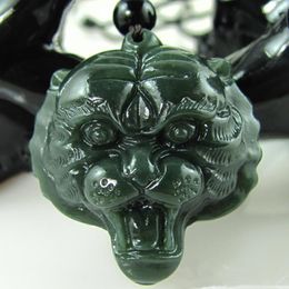 Pendant Necklaces Hetian Stone Tiger Head Zodiac Wholesale Domineering Male Models Women Men Fashion Jewellery