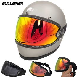 Cycling Helmets Retro Motorcycle Helmets Bubble Shield Lens Windshield Sunglasses Accessories For Biltwell Gringo BELL RUBY Helmets Goggles T221116