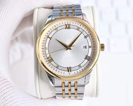 Business Men Mechanical Date Automatic Wristwatch Stainless Steel Roman Number Watch Multi-function Calendar Watches Male Clock 42mm