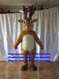 Brown Reindeer Moose Mascot Costume Elk Wapiti Caribou Alces Deer Cartoon Character Grand Opening The Choicest Goods zx2446