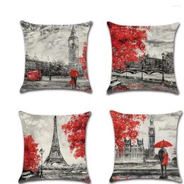 Pillow Scenery Beauty Printed Cover Linen Chair Sofa Bed Car Room Home Dec Wholesale MF142