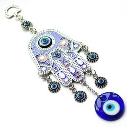 Creative Turkish Blue Evil Eye Keychain Fashion Fatima's Hand Alloy Keychain Pendant Jewelry Accessories Gift In Bulk