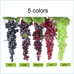 Other Festive Party Supplies Party Favors Artificial Fruit Grapes Lifelike Simation Plastic Decorative For Kitchen Pub Home Cabine Dhbog