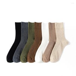 Men's Socks Unisex 3PCS 2022 Fashion Striped Cotton Crew Mesh Style Breathable Antibacterial Solid Sock High Quality Casual