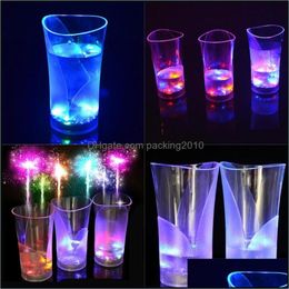 Mugs Luminescence Colorf Water Cup Novelty Induction Light Beer Mug Mti Colours Frosted Vase Cups New Arrival 4 4Mw L1 Drop Delivery Dhcil