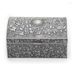 Jewellery Pouches Vintage Metal Box Small Trinket Storage Organiser Chest Ring Case