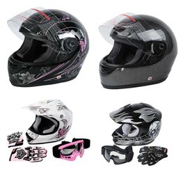 Cycling Helmets Helmet DOT Adult Kids Child Butterfly Full Face Motorcycle Motocross Dirt Bike ATV Off-Road S M L XL T221107