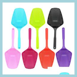 Other Kitchen Tools Plastic Shovel Colander Kitchen Drain Strainers With Long Handle Water Leaking Ice Shovels Colanders Tools Drop Dhojp