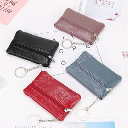 Unisex Coin Purse Mini Change Purses Women Men Luxury Designer PU Small Wallet Bag Card Holder Zipper Storage Pouch
