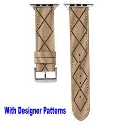 Fashion watchbands Straps Luxury C Designer Watchs Straps 38 40 41 42mm 44mm 45mm 49mm message length Smart Watches Series 8 7 1 2 3 4 5 6 Embossed Leather Pattern S8 Bands