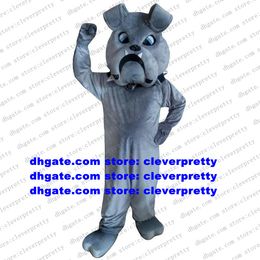 Grey Bulldog Dog Mascot Costume Bulls Dogs Pit Bull Terrier Adult Character Circularise Flyer Classic Giftware zx630