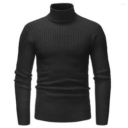 Men's Sweaters Winter Warm Mens Turtleneck Jumper Solid Cable Knitted Sweater High Collar Slim Fit Casual Long Sleeve Pullover Knitwear