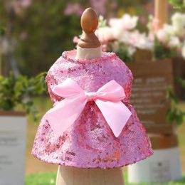 Dog Apparel Summer Dogs Sequin Skirts Princess Wedding Dresses For Small Puppy Tutu Dress Clothes Chihuahua Girl