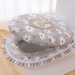 Toilet Seat Covers European-style Household Cushion Zipper Style Two-piece Set