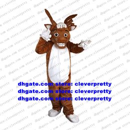 Brown Reindeer Moose Elk Mascot Costume Wapiti Caribou Alces Deer Adult Cartoon Character Trade Shows Cartoon Props zx2497