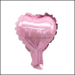 Other Event Party Supplies Heart Shaped Foil Balloon 5 Inches Aluminum Film Air Balloons Christmas Halloween Birthday Thanksgiving Dhrxi
