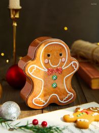 Gift Wrap 1pc Christmas Gingerbread Iron Candy Boxes Merry Decorations For Home Year Xmas Gifts Box Ornaments