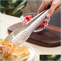 Other Kitchen Tools Stainless Steel Food Clip Bbq Grill Cooking Steak Tongs Locking Kitchen Cookware Drop Delivery Home Garden Dining Dhnsp