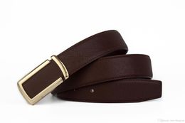 2020 Men Fashion Genuine Leather Belt Gold Silver Letter Buckle Waist Belts Free Bjd
