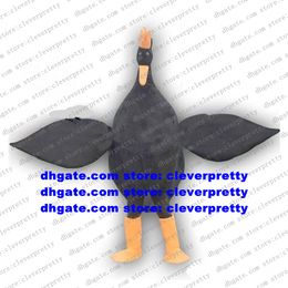 Black Swan Cygnus Goose Geese Mascot Costume Adult Cartoon Character Outfit Company Celebration Competitive Products zx2740