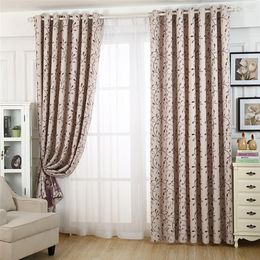 Curtain Luxury Blackout Curtains For Living Room Jacquard Leaf El Quality 1 Piece Bedroom Window Panels Purple Kitchen Door Cortinas