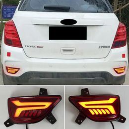 2PCS Car LED Rear Bumper Tail Lights For Chevrolet Trax U200 2017 2018 2019 Reflector Lamp Brake Stop Light turn signal