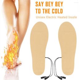 Carpets 1 Pair Heated Insoles Cuttable Design Warm Safe Keep Warmth USB Electric Shoe Insole Feet Warmers For Trip