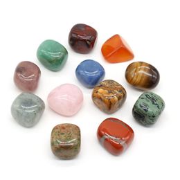 Stone 2030Mm Reiki Natural Stone Tumbled Stones Irregar Polishing Rose Quartz Tigers Eye Yoga Energy Bead For Chakra Healing Decorat Dhf0R