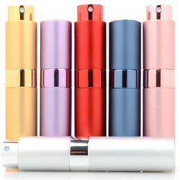 100pcs 10ml Mini Portable Travel Aluminum Refillable Perfume Spray Bottle 1/3oz Cosmetic Containers With Atomizer new