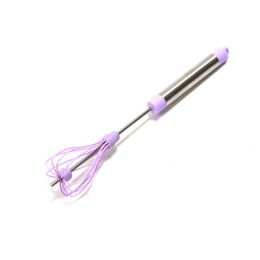 Egg Tools Sile Egg Whisk Stirrer Mixing Adjustable Rotary Beater Semi Matic Eggbeater Mixer Kitchen Tools Drop Delivery Home Garden Dh1Em