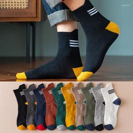 Men's Socks 3 Pairs Cotton Men Long Tube Trendy Street Sports Sock Men's Spring Autumn Winter Breathable Stocks For Students Size39-44