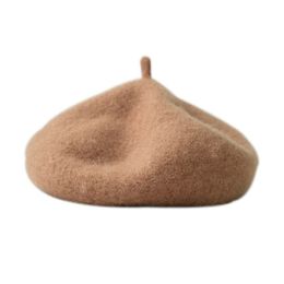 Casual design Fashion Wool Baby Hat for Girls Candy Colour Elastic Infant Beret Kids Caps 2-6 Years