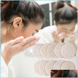 Bath Brushes Sponges Scrubbers Round Natural Loofah Pad 5 5Cm/6Cm/7Cm/8Cm Makeup Remove Exfoliating And Dead Skin Bath Shower Bru Dhabi