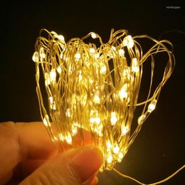 Strings 5pcs Battery Powered Copper Wire 20 LEDS String Lights Fairy Garlands Christmas Decor For Room Home Wedding Holiday Lamp