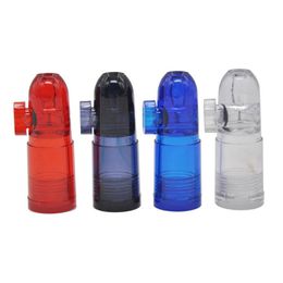 Smoking Pipes 1pc 16mmx47mm Plastic 19mmx53mm Metal Snuff Dispenser Bullet Rocket Snorter Sunff Snorter Sniffer