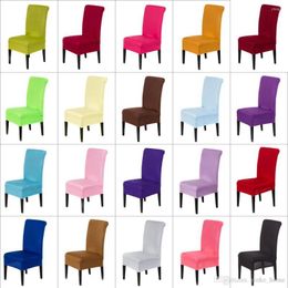 Chair Covers Spandex Stretch Elastic Cloth Washable Seat Cover For Dining Room Weddings Banquet Party El Decorations