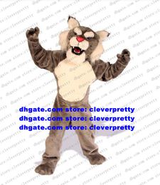 Power Wild Cat Wildcat Mascot Costume Ocelot Leopard Cat Lynx Adult Cartoon Character Start Business Grad Night zx2896