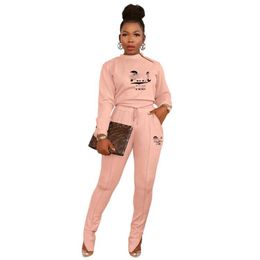 Women's Tracksuits Hooded Sweatshirt 2 Pcs Sports Autumn winter long sleeve sportswear Joggers Suits women s clothing set Spring women two piece sets