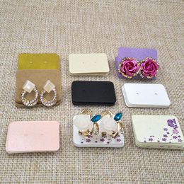 3.5x2.5cm Jewelry Cards for Packaging Display Selling Earrings White Color Kraft Paper Tag Gift Bag Box Packing