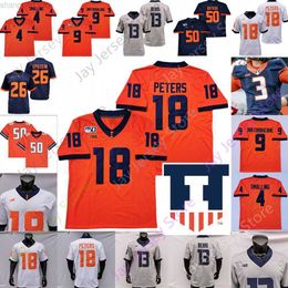 Illinois Fighting Illini Football Jersey NCAA DeVito Chase Brown Jartavius Martin Devon Witherspoon Pat Bryant Randolph